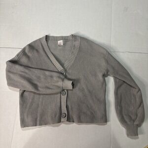 Wonder Nation Girls  Button-Front Cardigan Sweater-Blue/Pink- M(7-8)